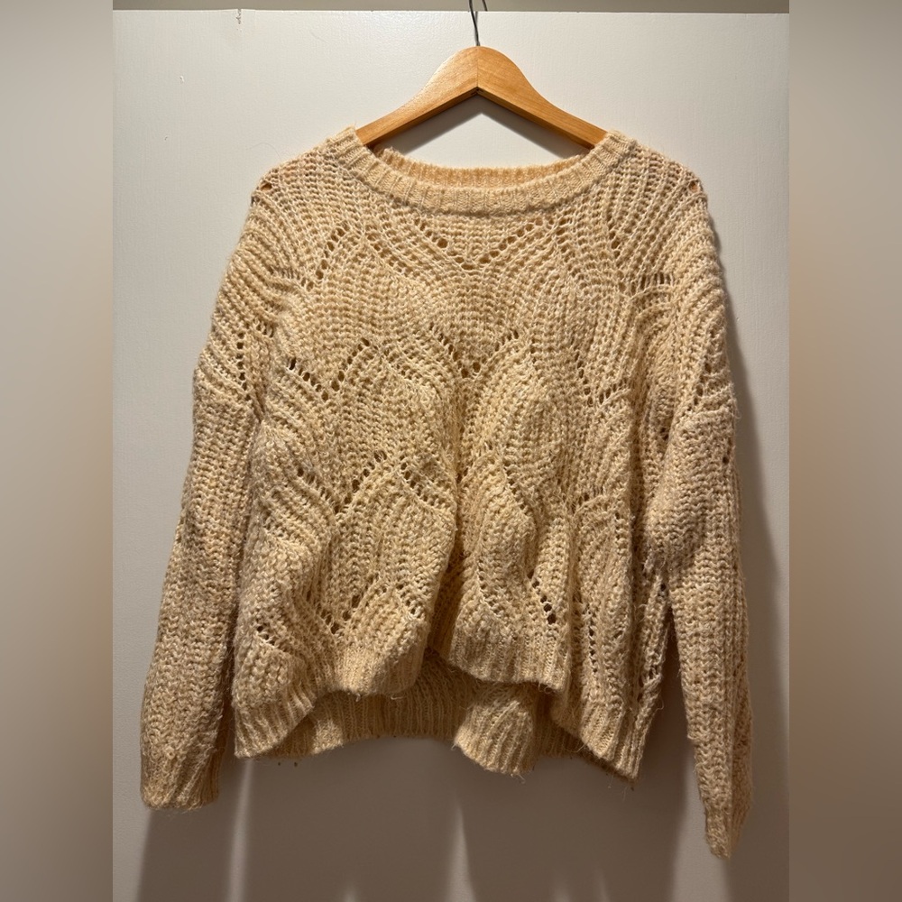 Only Tan Textured Knit Sweater